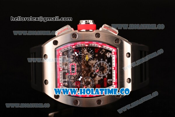 Richard Mille RM005 FM Asia Automatic Steel Case with Skeleton Dial and Red Inner Bezel - Click Image to Close